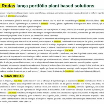 Duas Rodas lança portfólio plant based solutions – Aditivos & Ingredientes