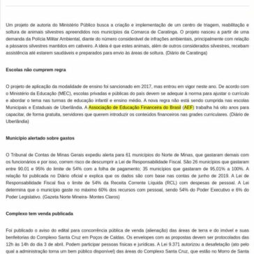 Coluna de Minas: Projeto acolhe animais silvestres – Clic Folha