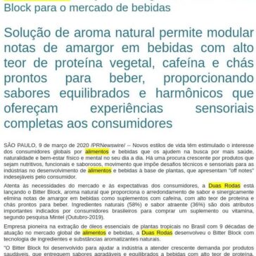 Duas Rodas lança tecnologia de sabor Bitter Block para o mercado de bebidas – Top Sector