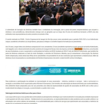 Encontro de gerações marca transição de diretorias na Associação Empresarial de Jaraguá do Sul – Revista Nossa