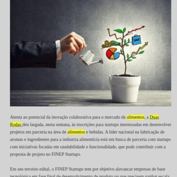 Duas Rodas abre inscrições para projetos de startups – Alfredo Júnior
