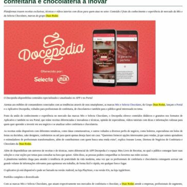 Novo portal e app docepedia ajudam profissionais de confeitaria e chocolateria a inovar – Aditivos & Ingredientes