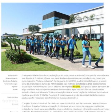 Prefeitura leva estudantes da ETEC para visitar fábrica da Wickbold- Hortolandia (Início)
