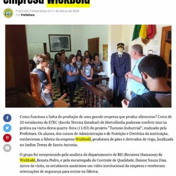 Alunos da ETEC conhecem fábrica da empresa Wickbold – Portal Hortolândia