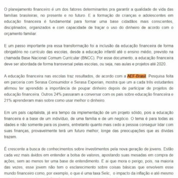 Bons ventos para o planejamento financeiro virão das salas de aula – A Redação