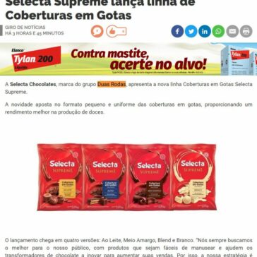 Selecta Supreme lança linha de Coberturas em Gotas – MilkPoint
