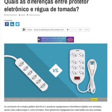Quais as diferenças entre protetor eletrônico e régua de tomada? – Cruzeiro do Sul (On-line)
