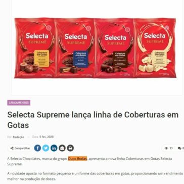 Selecta Supreme lança linha de Coberturas em Gotas – Newtrade
