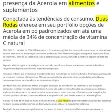 Alto potencial de vitamina C amplia presença da Acerola em alimentos e suplementos – Jornal Joseense News