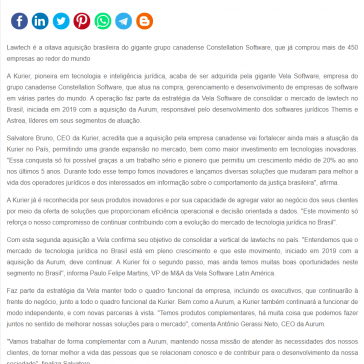 Vela Software adquire Kurier – Segs