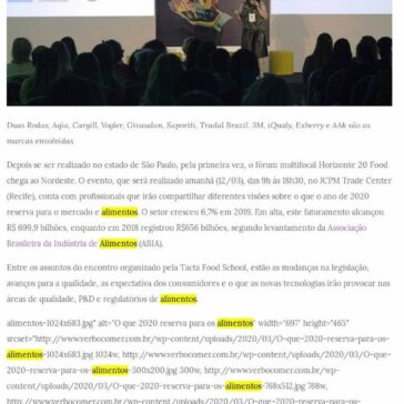 Evento reúne especialistas para debater o futuro dos alimentos – Verbo Comer
