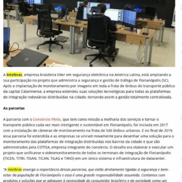 Intelbras amplia participação no projeto que administra a segurança e gestão de tráfego em Florianópolis – GuiaCloud