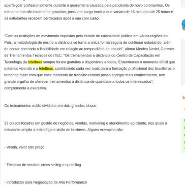 Intelbras oferece 157 cursos on-line gratuitos para você se aperfeiçoar profissionalmente durante a quarentena – Portogente