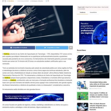 Intelbras oferece 157 cursos online gratuitos durante a quarentena – IP News