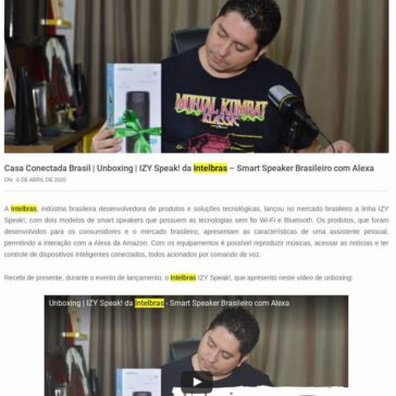 Casa Conectada Brasil | Unboxing | IZY Speak! da Intelbras – Smart Speaker Brasileiro com Alexa – Além do Click