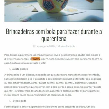 Brincadeiras com bola para fazer durante a quarentena – A Casa do Pedrinho