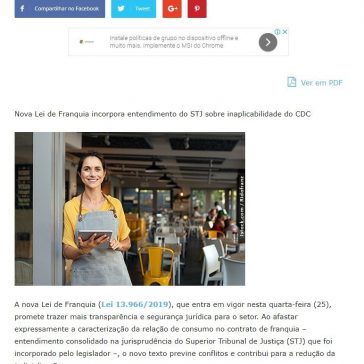 Nova Lei de Franquia incorpora entendimento do STJ sobre inaplicabilidade do CDC – Direito Descomplicado