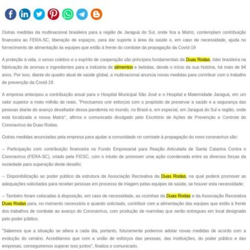 Combate ao coronavírus: Duas Rodas doa mais de meio milhão de reais para hospitais regionais SEGS
