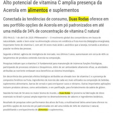 Alto potencial de vitamina C amplia presença da Acerola em alimentos e suplementos – Loungee Mix