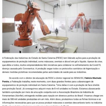 Parque fabril catarinense se adapta para produzir material de prevenção ao Coronavírus – Diário da Cidade