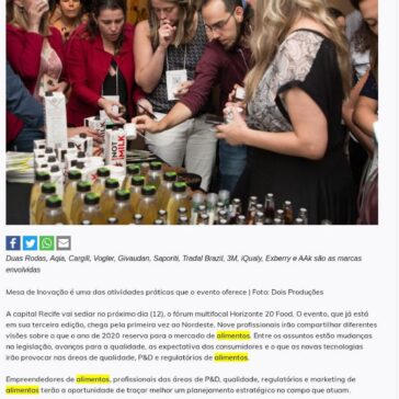 No Recife, Horizonte 20 Food vai reunir especialistas para debater sobre o futuro dos alimentos – Revista Click Rec