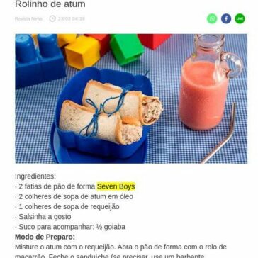 Rolinho de atum – Central de Notícias