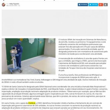 Senai inicia conserto de 14 ventiladores pulmonares que estavam fora de operação – Rede Peperi