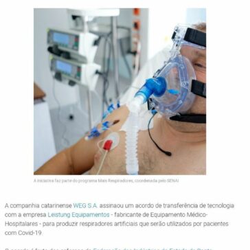 Empresas vão fabricar ventiladores pulmonares em Santa Catarina – Agência CNI