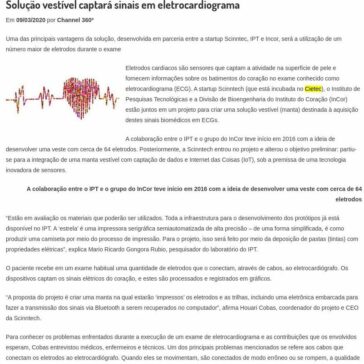 Solução vestível captará sinais em eletrocardiograma – Channel 360