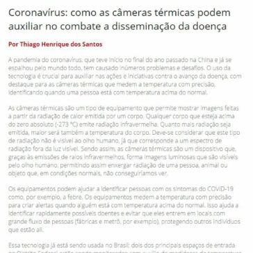 Coronavírus: como as câmeras térmicas podem auxiliar no combate a disseminação da doença – Segurança Eletronica