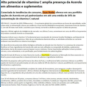 Alto potencial de vitamina C amplia presença da Acerola em alimentos e suplementos – Portal de Finanças