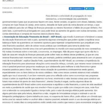 Educação financeira na quarentena: como aproveitar o período para economizar e poupar para o futuro – Jornal Preliminar