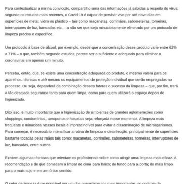 Artigo – Em tempo de pandemia, área de higienização exercerá papel fundamental- Portal Hospitais Brasil