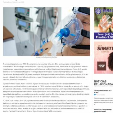SC fabricará ventiladores pulmonares em Jaraguá do Sul – Olhar do Sul