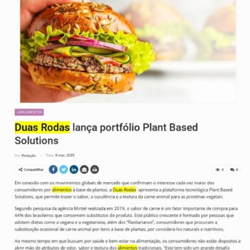 Duas Rodas lança portfólio Plant Based Solutions – Newtrade