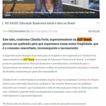 NO RÁDIO: Educação financeira ainda é tabu no Brasil – Consumo em Pauta