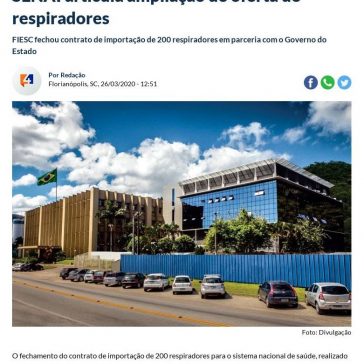 SENAI articula ampliação de oferta de respiradores – 4oito