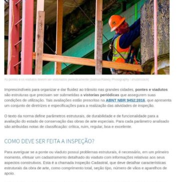 Inspeções em pontes e viadutos são necessárias para evitar colapsos e rupturas – AECweb