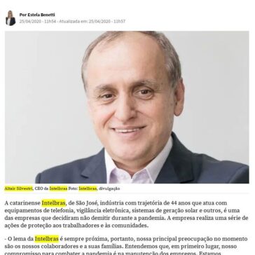 Intelbras mantém todos os empregos durante a pandemia – NSC Total