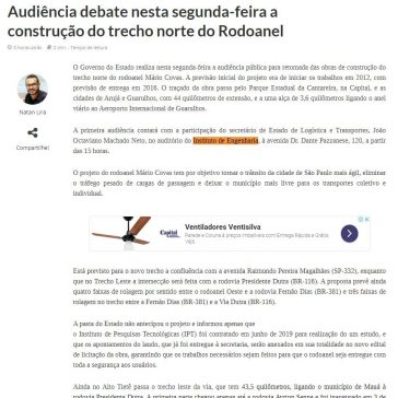 Audiência debate nesta segunda-feira a construção do trecho norte do Rodoanel – O Diário de Mogi (On-line)