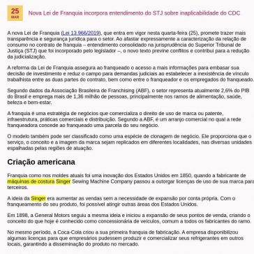 Nova Lei de Franquia incorpora entendimento do STJ sobre inaplicabilidade do CDC – Bom Dia Advogado