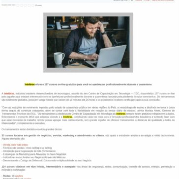 Intelbras oferece 157 cursos on-line gratuitos – Feiras Industriais