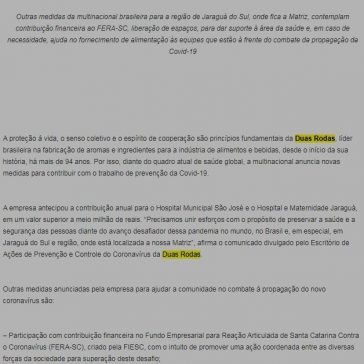 Combate ao coronavírus: Duas Rodas doa mais de meio milhão de reais para hospitais regionais – Revista IT