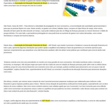 Educação financeira na quarentena: como aproveitar o período para economizar e poupar para o futuro – Jornal Comunidade