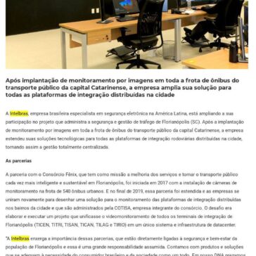 Intelbras amplia participação no projeto que administra a segurança e gestão de tráfego em Florianópolis – Digital Security