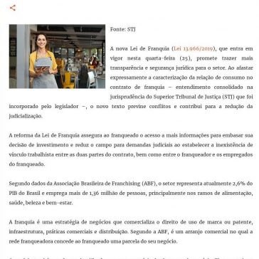 Nova Lei de Franquia incorpora entendimento do STJ sobre inaplicabilidade do CDC – BlogdoEdmar
