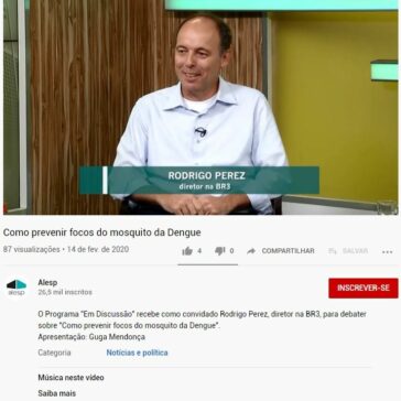 Como prevenir focos do mosquito da Dengue – Alesp (YouTube)