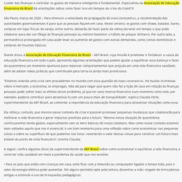 Educação financeira na quarentena: como aproveitar o período para economizar e poupar para o futuro – Agito SP