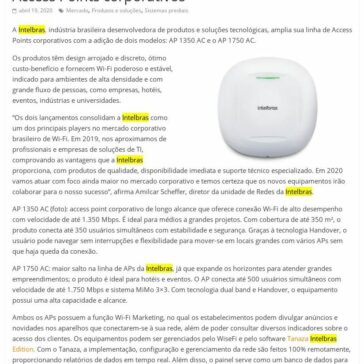 Access Points corporativos – Revista Potência