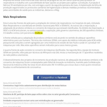 SC fabricará ventiladores pulmonares em Jaraguá do Sul – Jornal dos bairros